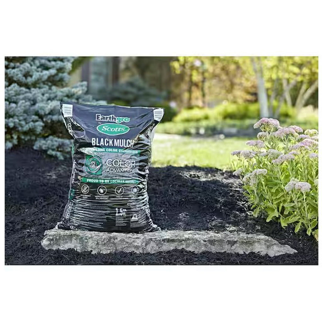 Lot of 6 bags total 9 Cu. Ft. Scotts Earthgro Black Mulch. delivered to ur door