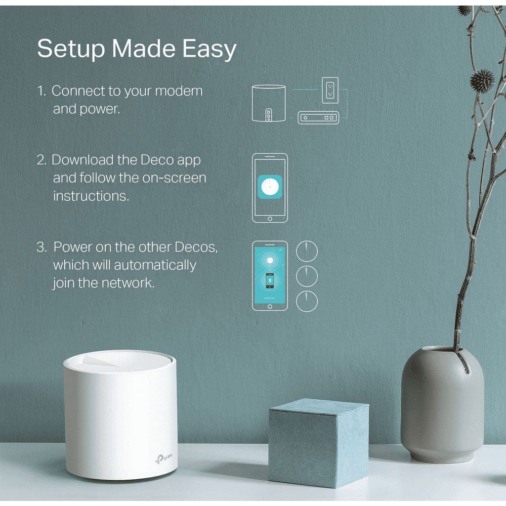 TP-Link Deco W6000 AX3000 Wi-Fi 6 Mesh Router System (2-Pack)