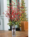 Ilex Berry & Seeded Eucalyptus Faux Holiday Arrangement