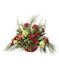 Holiday Rhapsody Silk Flower Holiday Arrangement