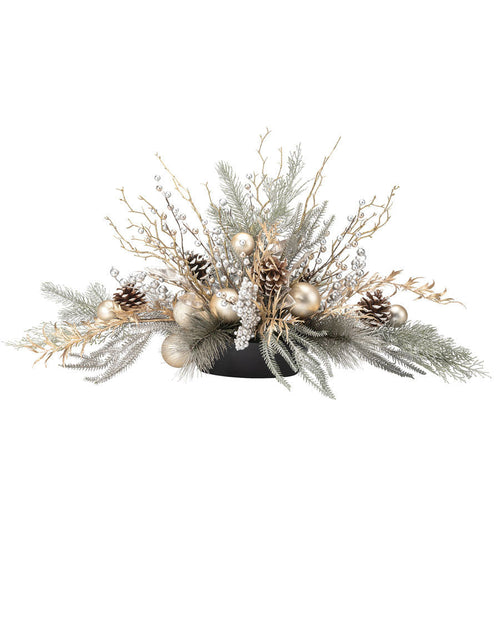 Champagne Elegance Artificial Holiday Centerpiece