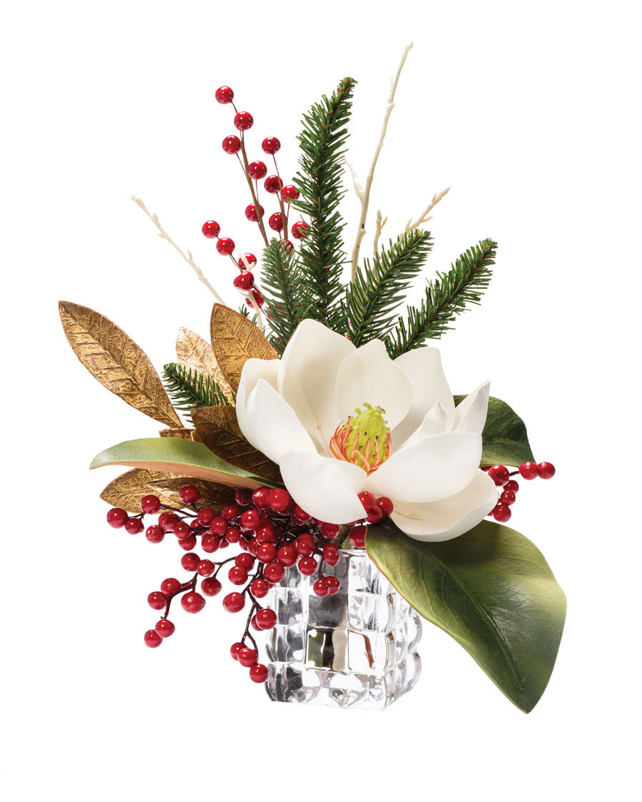 Magnolia & Berry Artificial Holiday Floral