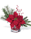 Silk Poinsettia Accent