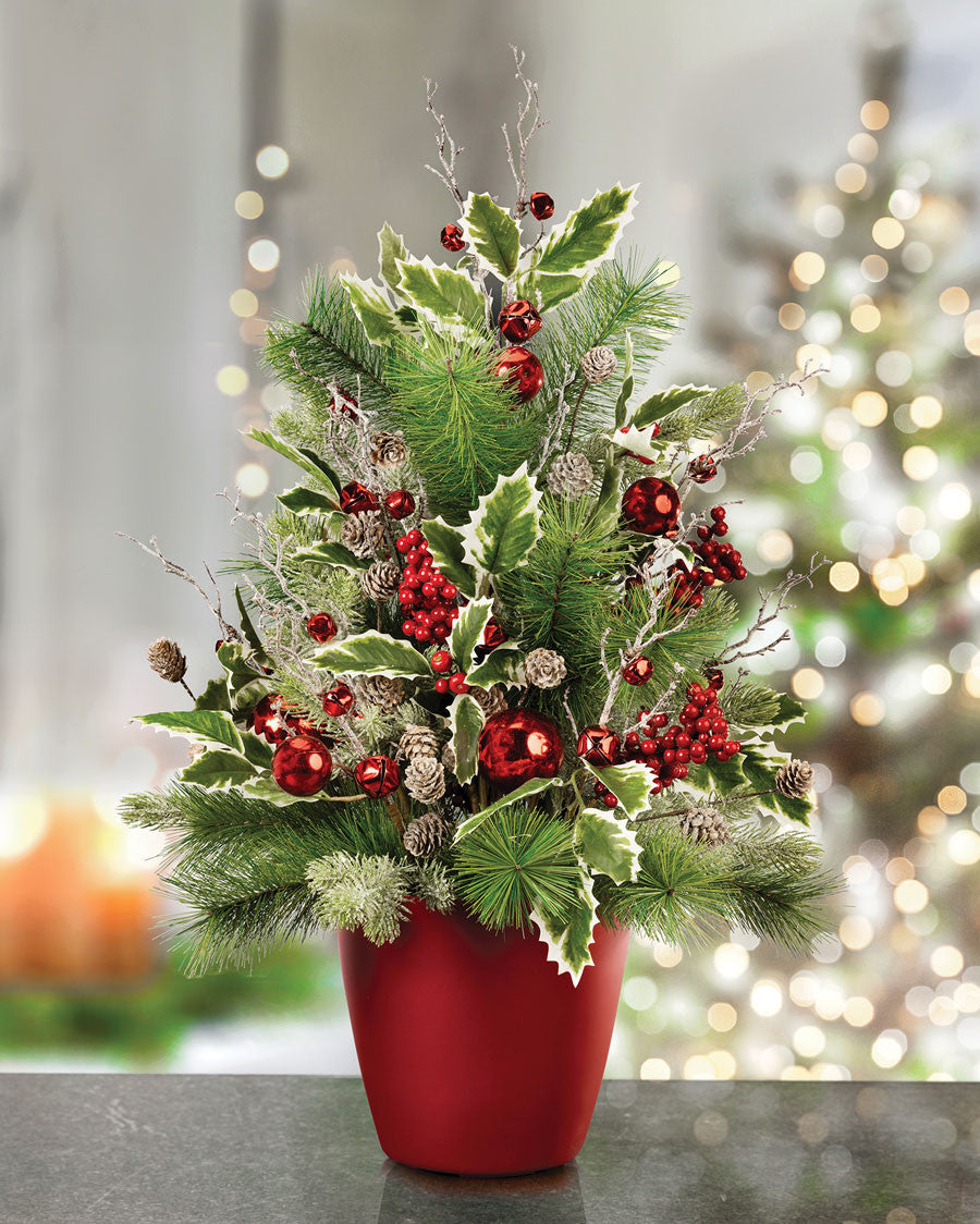 Jingle Bells Artificial Holiday Tabletop Tree