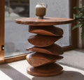 Sculptural Side Table For Living Room Corner Or Balcony