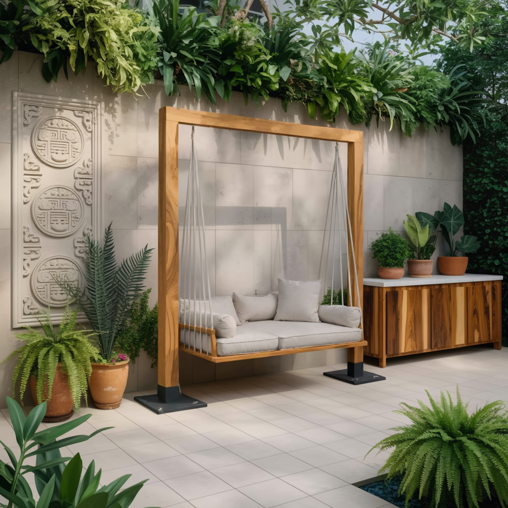 Modern Outdoor Daybed Swing For Poolside Or Garden